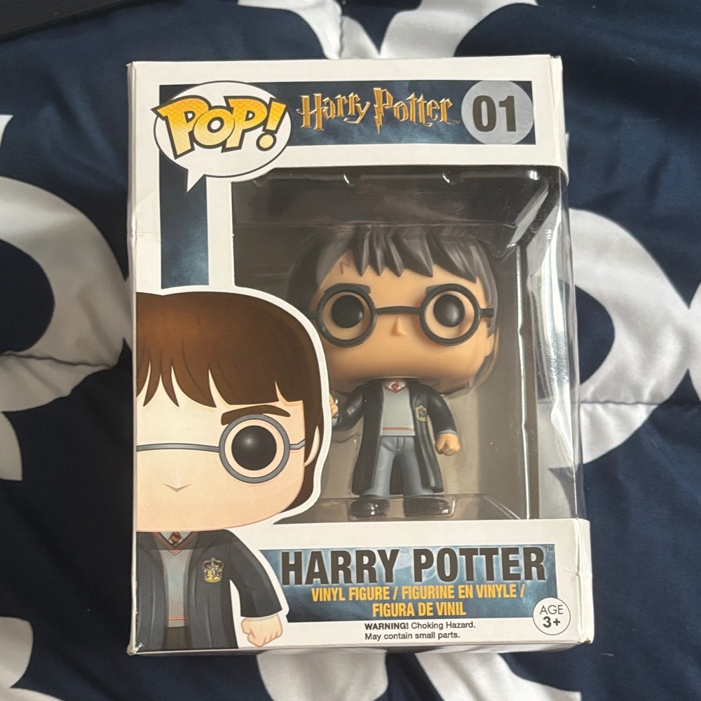 Funko Pop Harry Potter Figure with Black and Gray Outfit